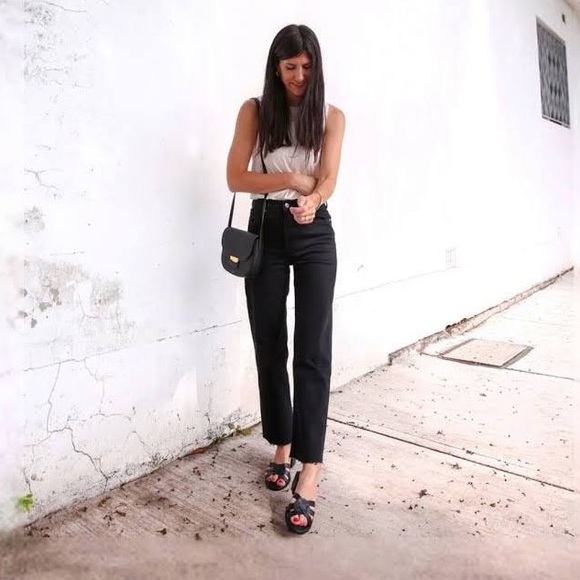 NWT Zara high rise black straight leg jeans - Picture 4 of 5